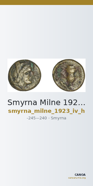 Smyrna Milne 1923 Period IV H — CANOA