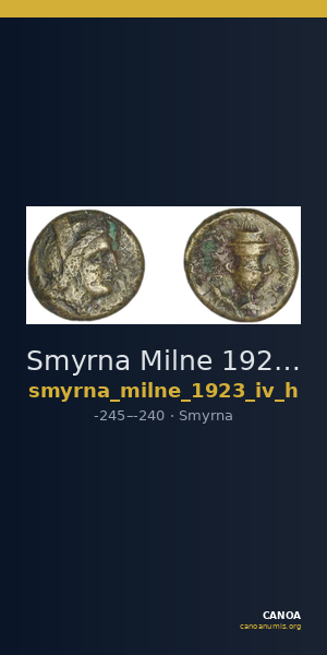 Smyrna Milne 1923 Period IV H — CANOA