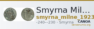 Smyrna Milne 1923 Period V F — CANOA