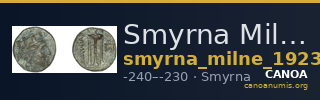 Smyrna Milne 1923 Period V F — CANOA
