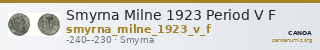 Smyrna Milne 1923 Period V F — CANOA