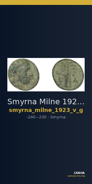 Smyrna Milne 1923 Period V G — CANOA