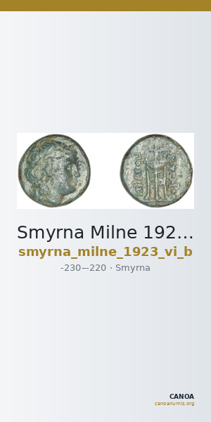 Smyrna Milne 1923 Period VI B — CANOA