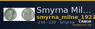 Smyrna Milne 1923 Period VI B — CANOA