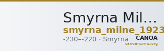 Smyrna Milne 1923 Period VI C — CANOA