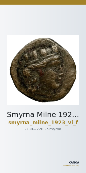 Smyrna Milne 1923 Period VI F — CANOA