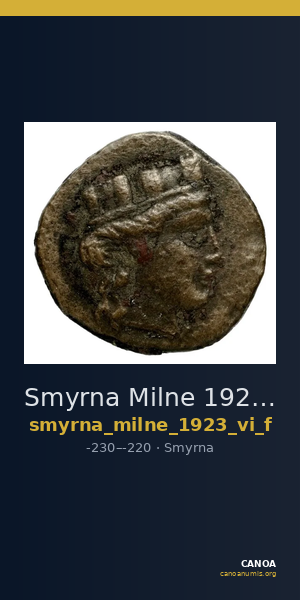 Smyrna Milne 1923 Period VI F — CANOA