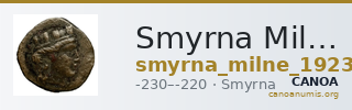Smyrna Milne 1923 Period VI F — CANOA