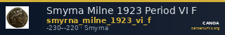 Smyrna Milne 1923 Period VI F — CANOA