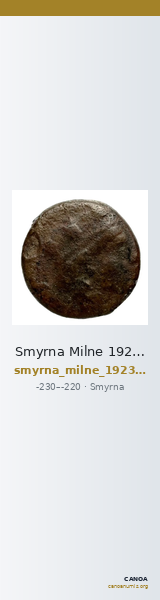 Smyrna Milne 1923 Period VI G — CANOA