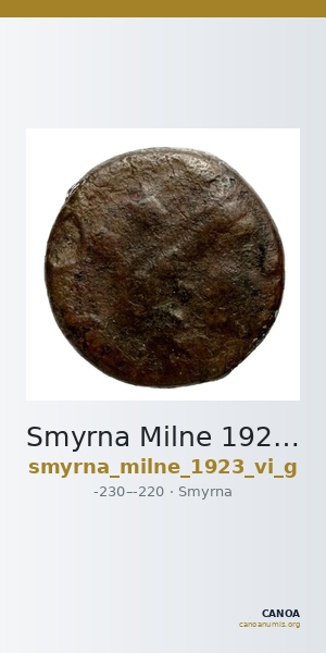 Smyrna Milne 1923 Period VI G — CANOA