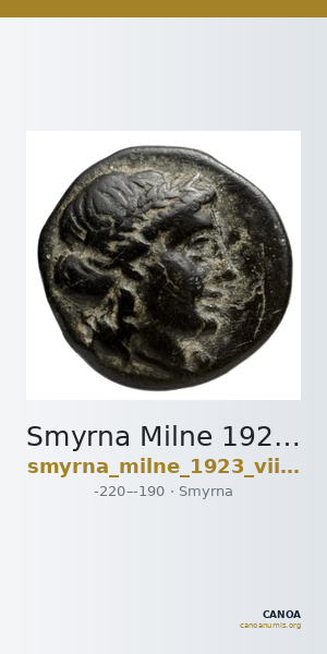 Smyrna Milne 1923 Period VII B — CANOA