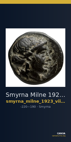 Smyrna Milne 1923 Period VII B — CANOA
