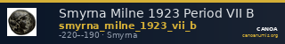 Smyrna Milne 1923 Period VII B — CANOA