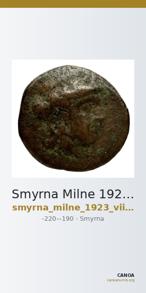 Smyrna Milne 1923 Period VII C — CANOA