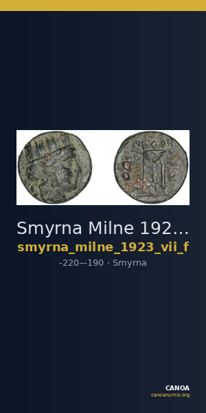 Smyrna Milne 1923 Period VII F — CANOA