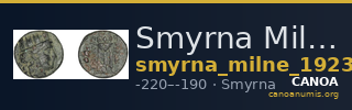 Smyrna Milne 1923 Period VII F — CANOA