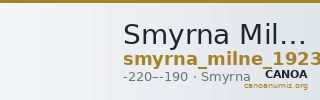 Smyrna Milne 1923 Period VII.G — CANOA