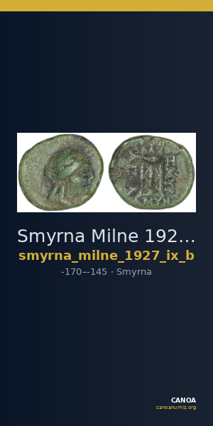 Smyrna Milne 1927 Period IX B — CANOA