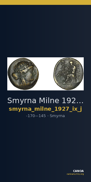 Smyrna Milne 1927 Period IX J — CANOA