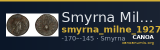Smyrna Milne 1927 Period IX K — CANOA