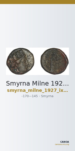 Smyrna Milne 1927 Period IX M — CANOA