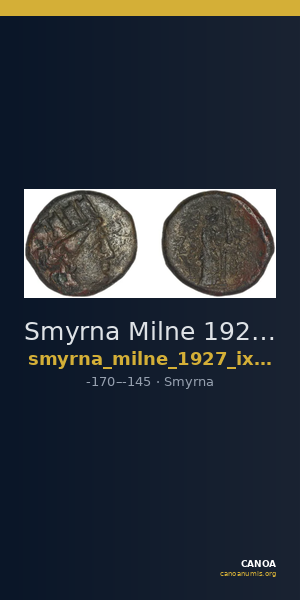 Smyrna Milne 1927 Period IX M — CANOA