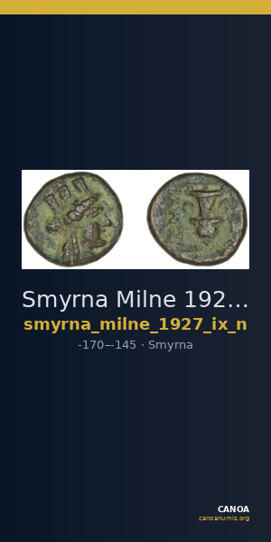 Smyrna Milne 1927 Period IX N — CANOA