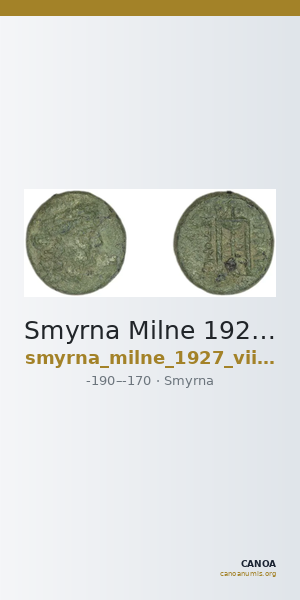Smyrna Milne 1927 Period VIII B — CANOA