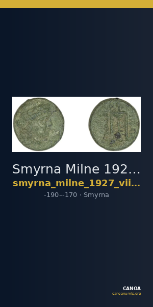Smyrna Milne 1927 Period VIII B — CANOA