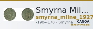Smyrna Milne 1927 Period VIII B — CANOA