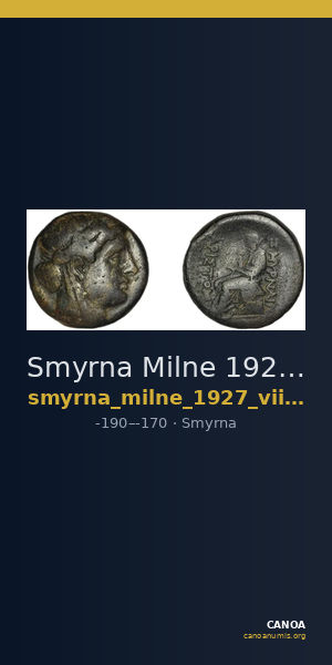 Smyrna Milne 1927 Period VIII J — CANOA