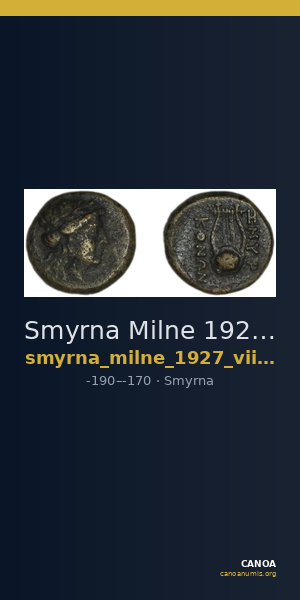 Smyrna Milne 1927 Period VIII K — CANOA
