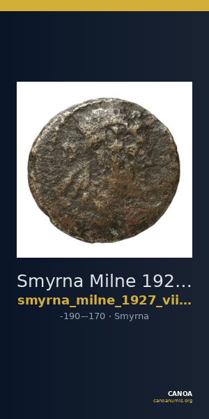 Smyrna Milne 1927 Period VIII L — CANOA