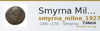 Smyrna Milne 1927 Period VIII L — CANOA