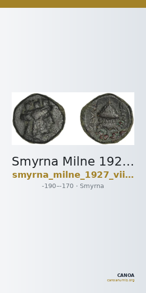 Smyrna Milne 1927 Period VIII N — CANOA