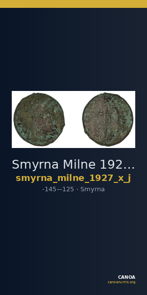 Smyrna Milne 1927 Period X J — CANOA