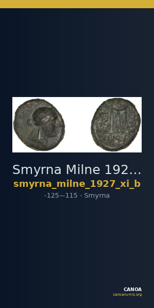 Smyrna Milne 1927 Period XI B — CANOA