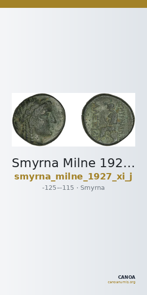 Smyrna Milne 1927 Period XI J — CANOA