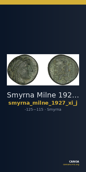 Smyrna Milne 1927 Period XI J — CANOA