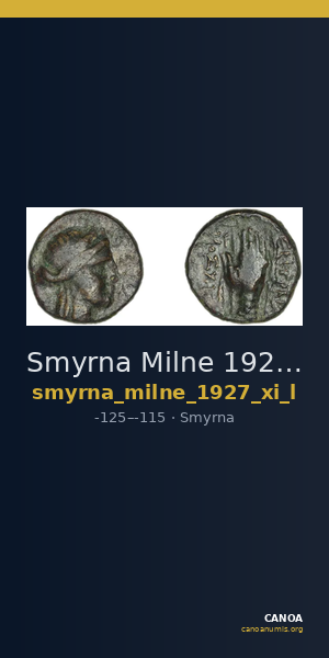 Smyrna Milne 1927 Period XI L — CANOA
