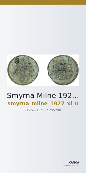Smyrna Milne 1927 Period XI N — CANOA