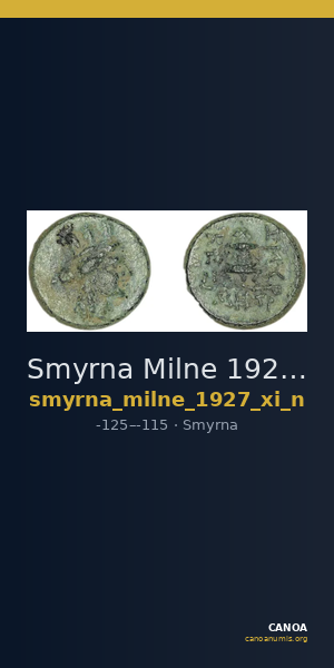 Smyrna Milne 1927 Period XI N — CANOA