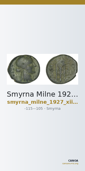 Smyrna Milne 1927 Period XII B — CANOA