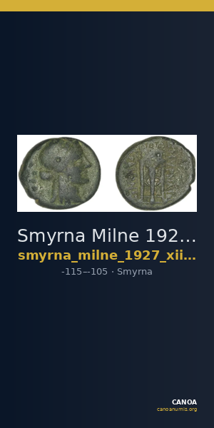 Smyrna Milne 1927 Period XII B — CANOA