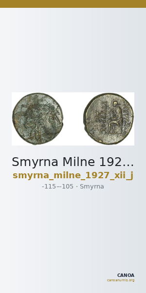 Smyrna Milne 1927 Period XII J — CANOA