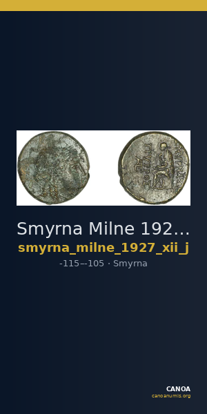 Smyrna Milne 1927 Period XII J — CANOA