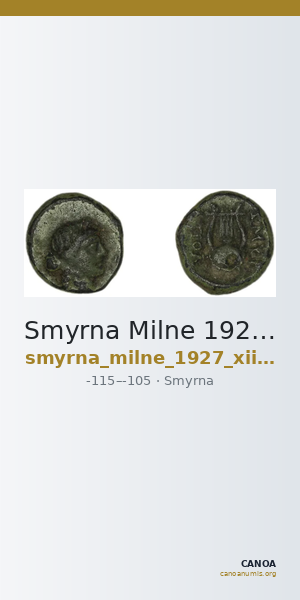 Smyrna Milne 1927 Period XII K — CANOA