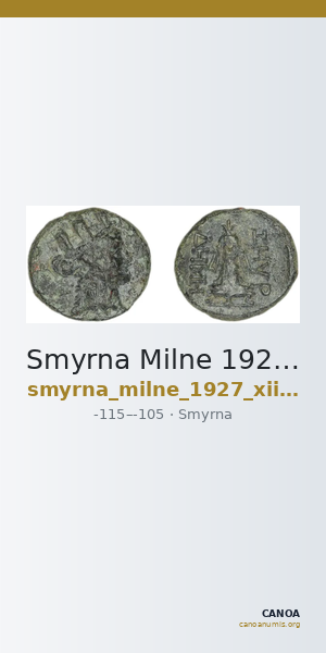 Smyrna Milne 1927 Period XII N — CANOA