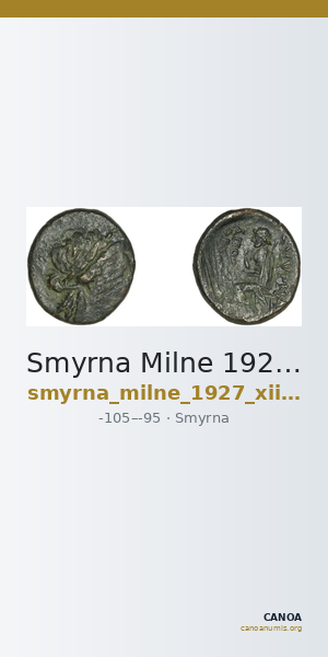 Smyrna Milne 1927 Period XIII J — CANOA